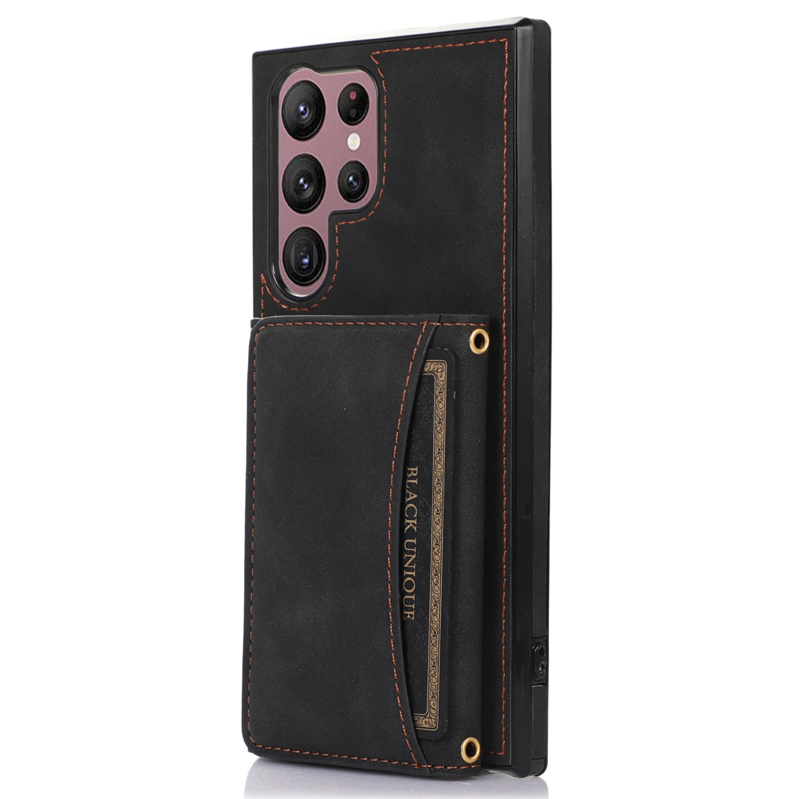 For Samsung Galaxy S24 Ultra Cell Phone Case Tri-fold Wallet Kickstand PU Leather Coated TPU Cover - Black For Samsung Galaxy S24 Ultra Cell Phone Case Tri-fold Wallet Kickstand PU Leather Coated TPU Cover - Black